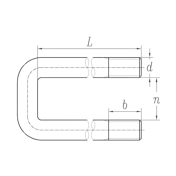 ASME B18.31.5 (EE. UU.): Perno U 2011