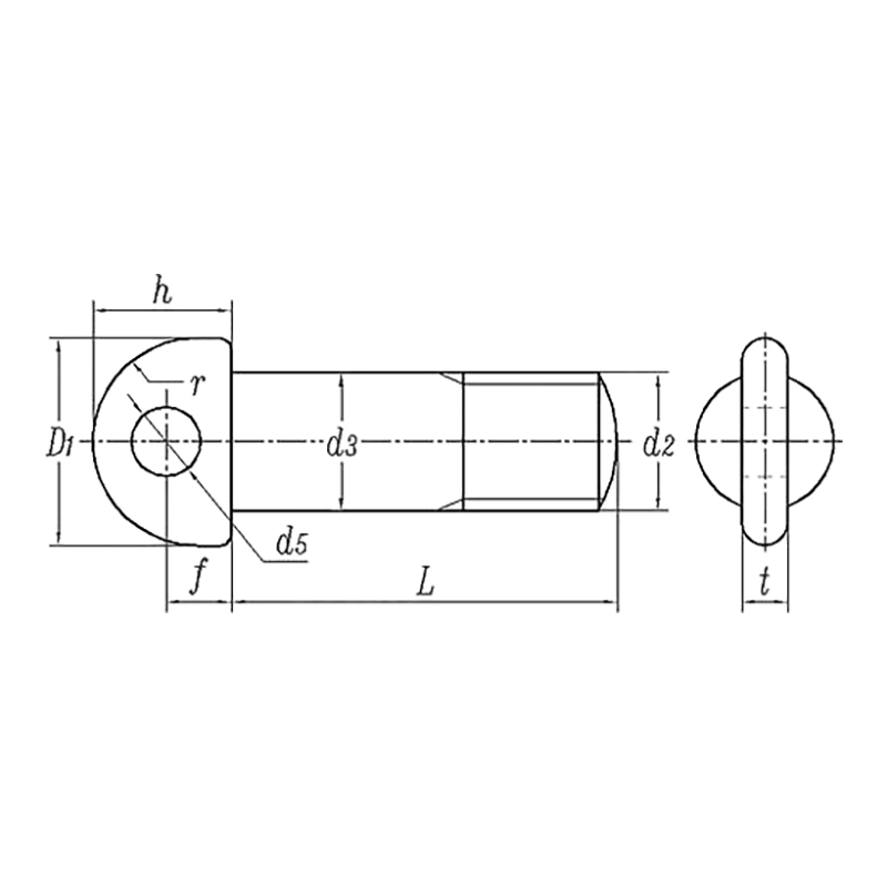 Perno de grillete para ojos tipo C JIS B 2801:1996