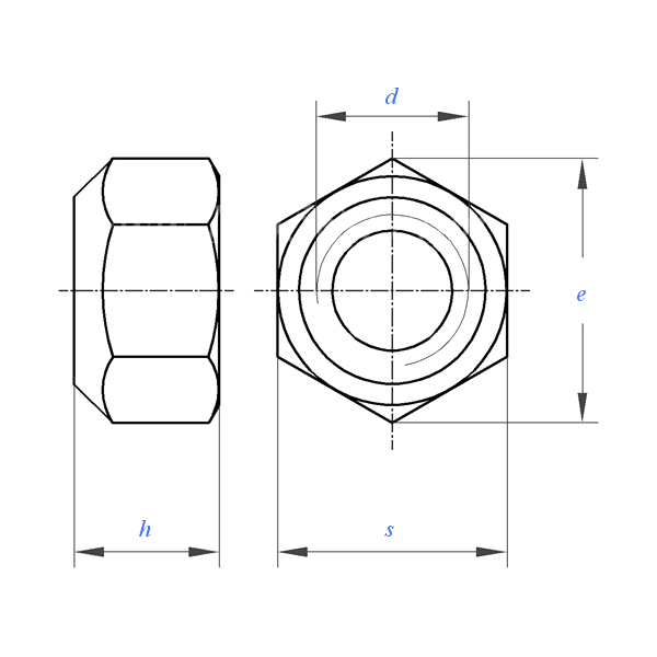 ASME B18.16M (hexadecimal/metal): Tuerca de bloqueo métrica 2004