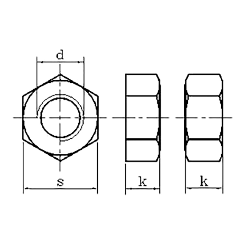 ASME/ANSI B18.2.2 (T1-1 Hex): Tuerca hexagonal 2010