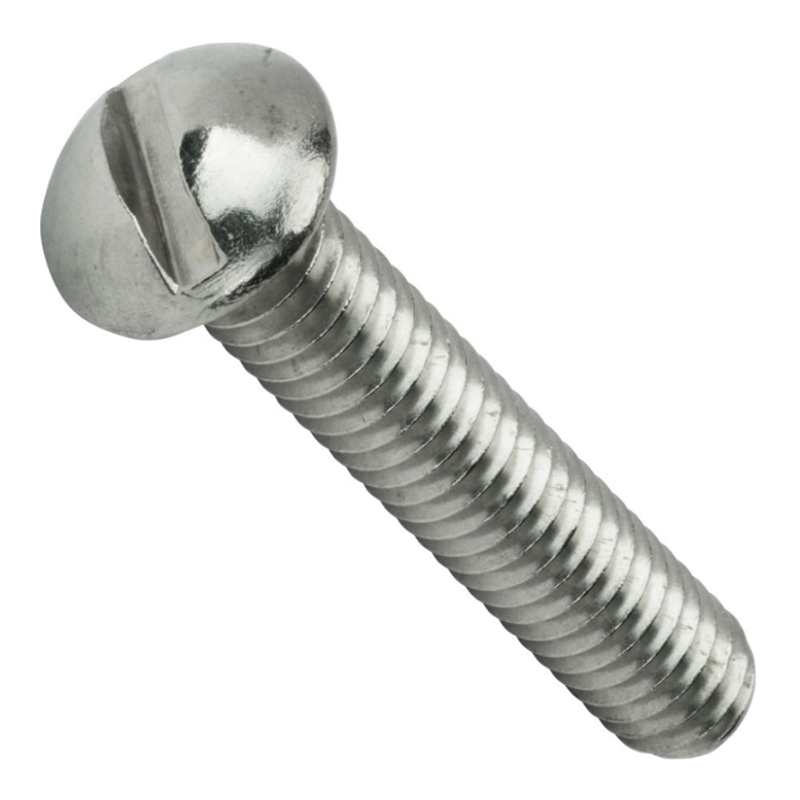 ASME/ANSI B18.6.2 (T2): Tornillo ranurado de cabeza redonda de 1998