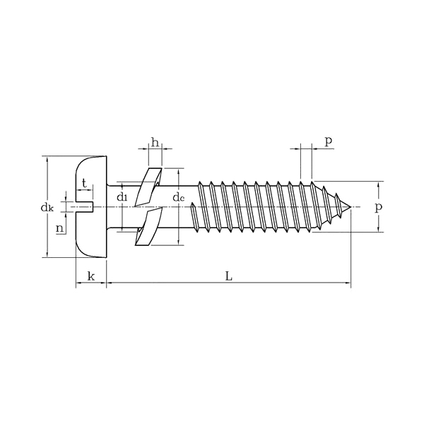ASME/ANSI B18.13.1M:2011 Conjunto de arandela elástica ranurada con cabezal de sartén métrico