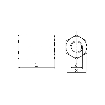 Tuerca de acoplamiento hexagonal ASME/ANSI B18.2.2 T13