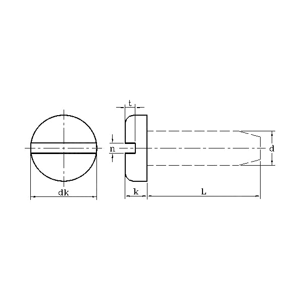 ASME/ANSI B18.6.3:2010 Tornillo de roscado ranurado con cabeza de sartén