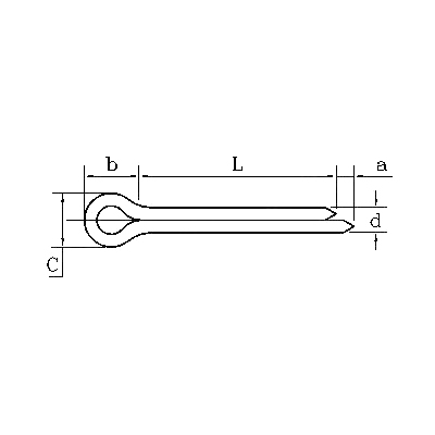 Pasador de chaveta ASME/ANSI B18.8.1:2000